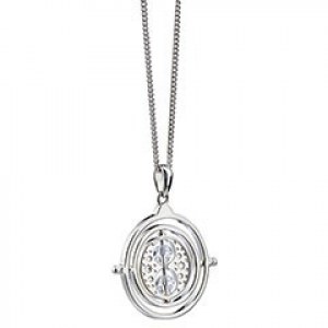 Carat Shop- Harry Potter Time Turner Necklace with crystals- colar Vira tempo
